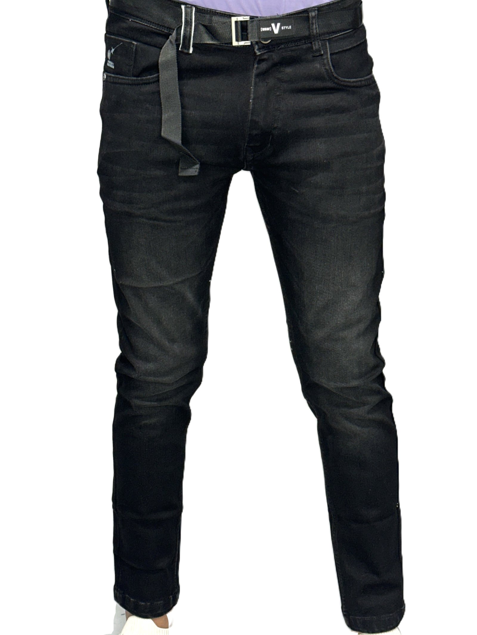 Black ankle length slim jeans 